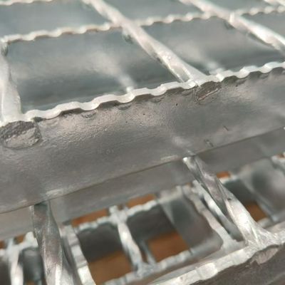 A steel grating that acts as a floor in a building and decorates the environment