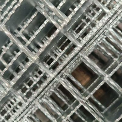 A steel grating that acts as a floor in a building and decorates the environment