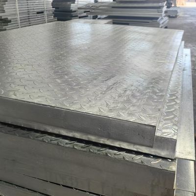 30mm Pitch Stainless Steel Flat Steel Grating With Galvanized Surface Aluminium Checkered Plates