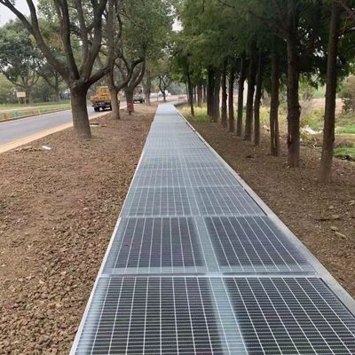 welded commercial Flat Bar Steel Grating With 30mm Bearing Bar Spacing