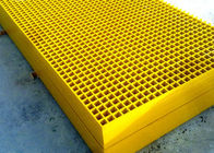 Yellow Fiberglass Grating Panels For Chemical Plant Walkway Platform