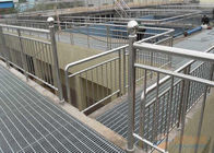 Walkway Industrial Steel Grating , Steel Grating Platform 800mm Span