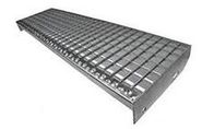 Anti-Slip Glvanized 215mm Width Steel Stair Treads Grating For Industrial Platform Or Construction