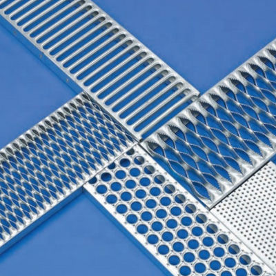 Passageway Grip Strut Grating Galvanized Or Aluminum 5052 Perforated Metal Sheet