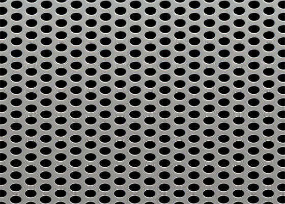 3mm Thickness Stainless Steel Perforated Panel Polishing Process 9.5mm Staggered
