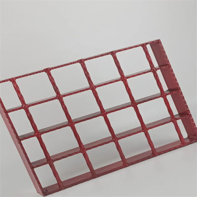 Metal Red Spray Paint Industrial Steel Grating Anti Slip Serrated Bar Safety Walkway