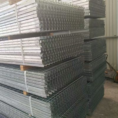 The surface is a serrated silver steel grating with good connection