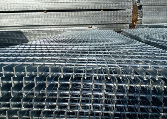 Galvanized Heavy Duty Steel Grating , Round Bar Grating For Bearing Plate