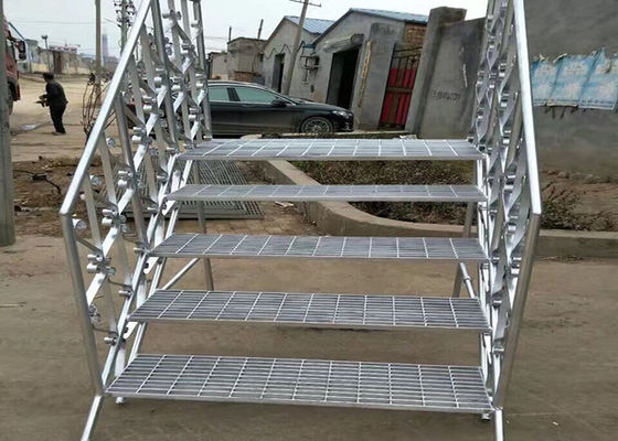 Non Slip Weld Steel Stair Treads Grating , Safety Grating Stair Treads