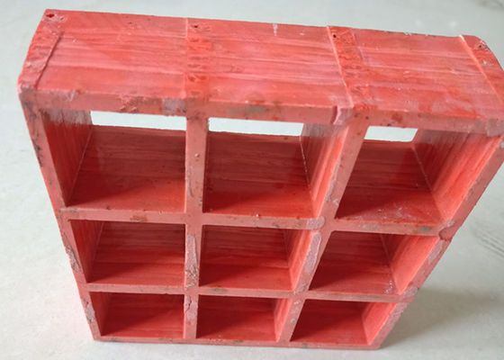 Red Fiberglass Reinforced Grating For Processing Refinery Plantform