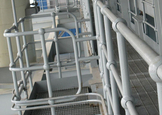 Custom Industrial Steel Handrails For Offshore Platform Round Steel Cross Bar