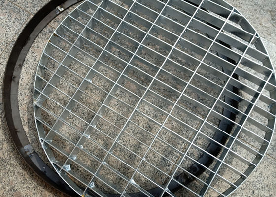 Galvanized Pressed Locked Steel Grating Trench Cover / Stainless Steel Drain Cover