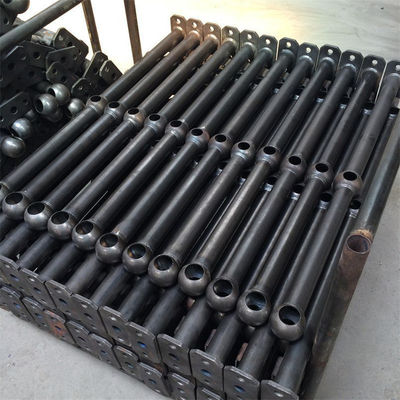 Ball Joint Handrail Stanchions Connect To Industrial Steel Grating