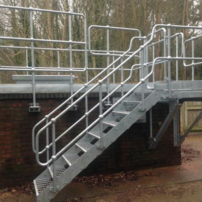 Stair Hot Dip Galvanized Ball Joint Industrial Steel Handrails