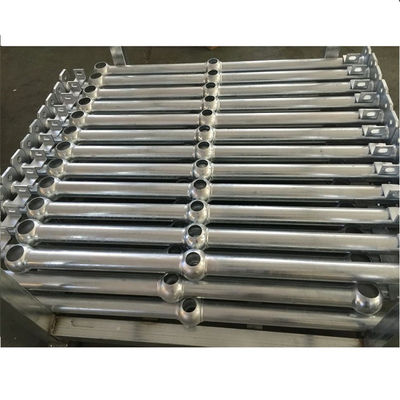 Aluminum Anodizing Welded 30mm Balustrade Stair Railing Stanchion With Wharfs