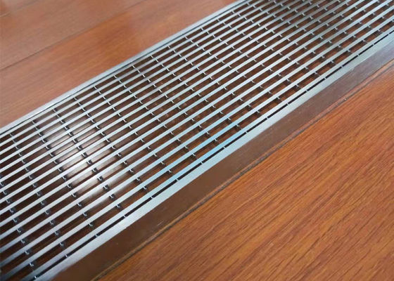 5mm thickness Linear Compact Bar Shower Grating SS 316 Stainless Steel bar grating