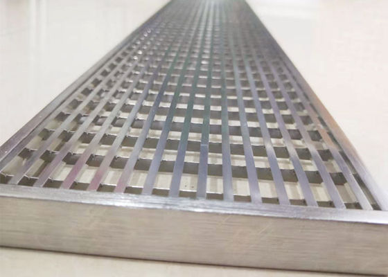 5mm Thckness Deep Overflow Stainless Steel Drainage Grating For Swimming Pool Or Stair Treads