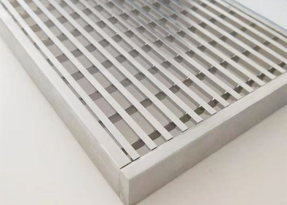 Painting 304/316 Stainless Steel Grating Drain Cover Trench 25*5mm Swimming Pool