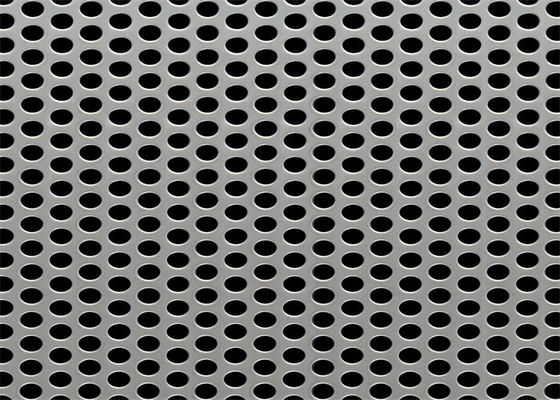 3mm Thickness Stainless Steel Perforated Panel Polishing Process 9.5mm Staggered