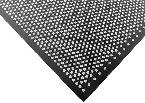 Mild Steel Material No Finish Perforated Mesh Plate 12.7mm Staggered Centers