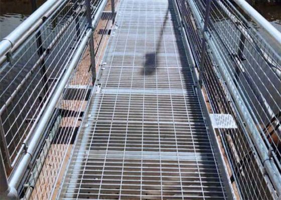 Welded Bar Serrated Steel Grating Products Galvanized Floor